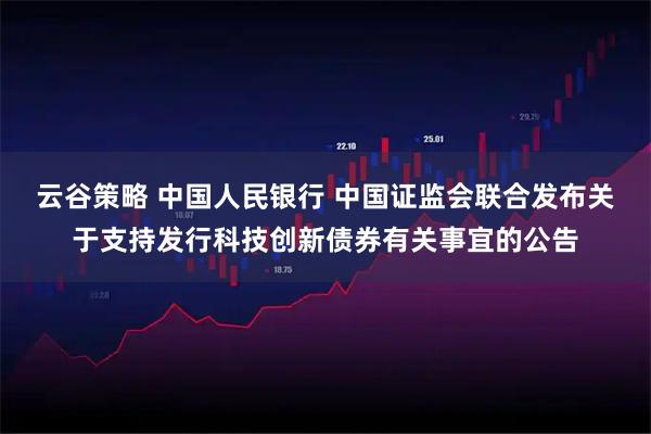 云谷策略 中国人民银行 中国证监会联合发布关于支持发行科技创新债券有关事宜的公告